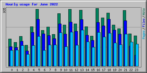 Hourly usage for June 2022