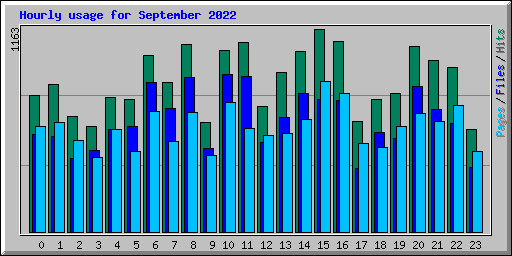 Hourly usage for September 2022