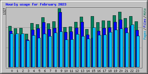 Hourly usage for February 2023
