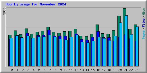 Hourly usage for November 2024