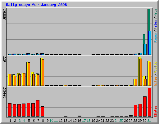 Daily usage for January 2026